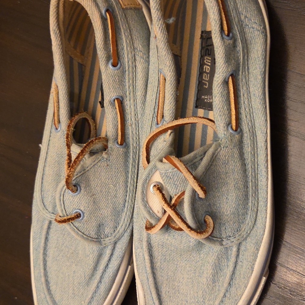 Women's Light Blue Casual Boat Shoes